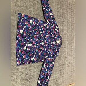 Stunning vintage 80’s floral print neck tie blouse size 18